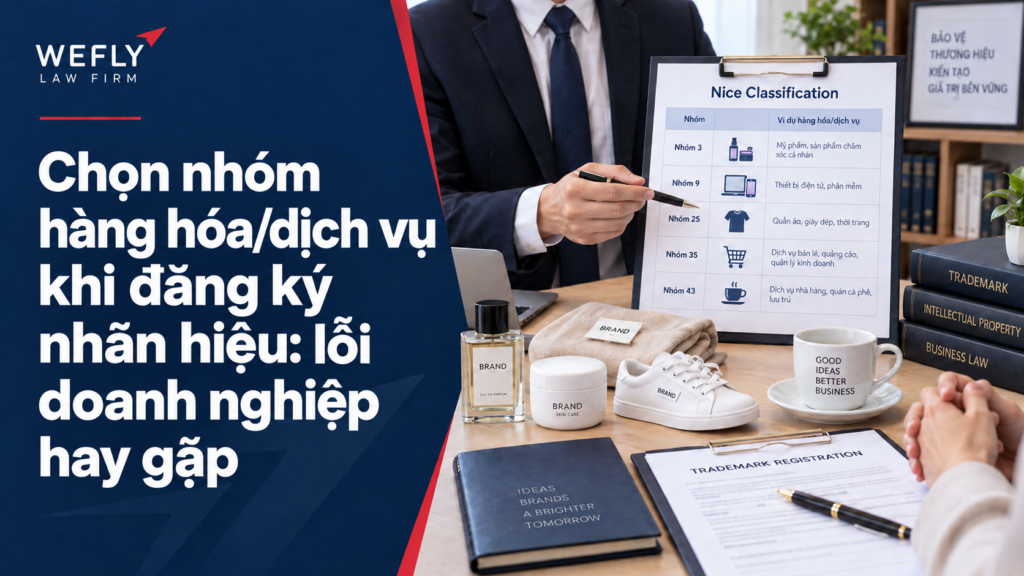Chọn nhóm đăng ký nhãn hiệu theo sản phẩm và dịch vụ thực tế