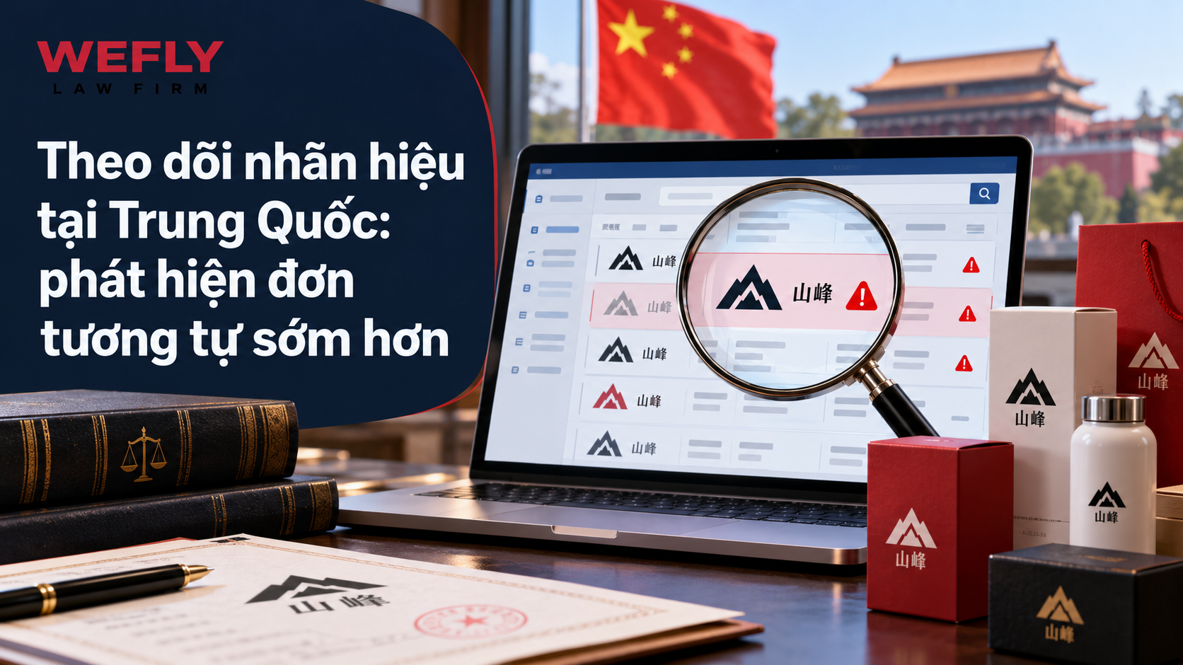 Theo dõi nhãn hiệu tại Trung Quốc để phát hiện đơn tương tự sớm hơn