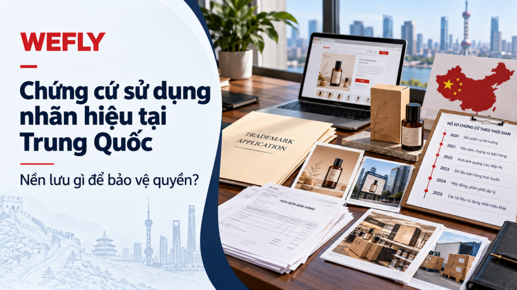 Chứng cứ sử dụng nhãn hiệu tại Trung Quốc với hóa đơn, bao bì và hồ sơ theo thời gian