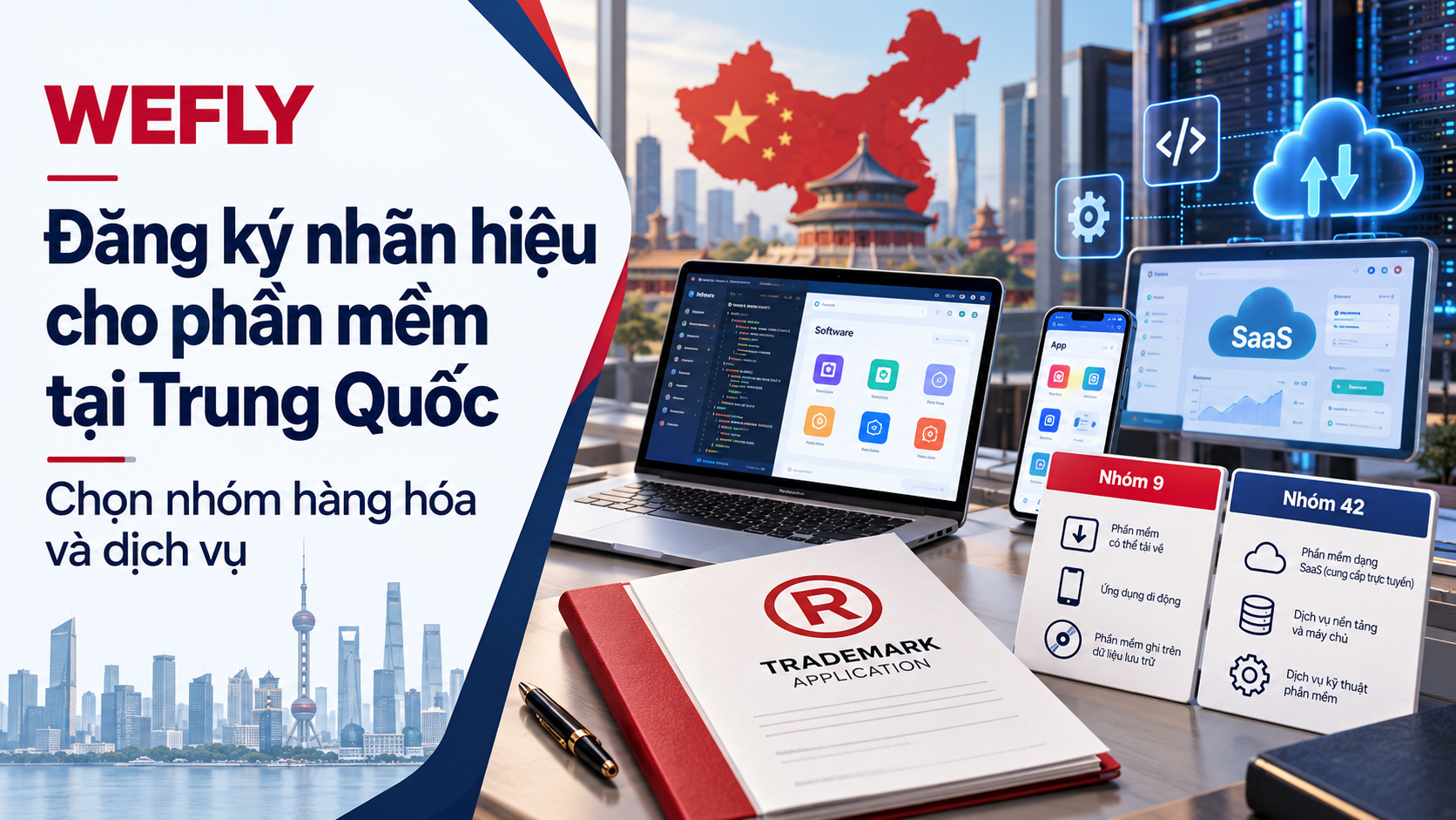 Đăng ký nhãn hiệu cho phần mềm tại Trung Quốc với app, SaaS và nhóm 9 nhóm 42