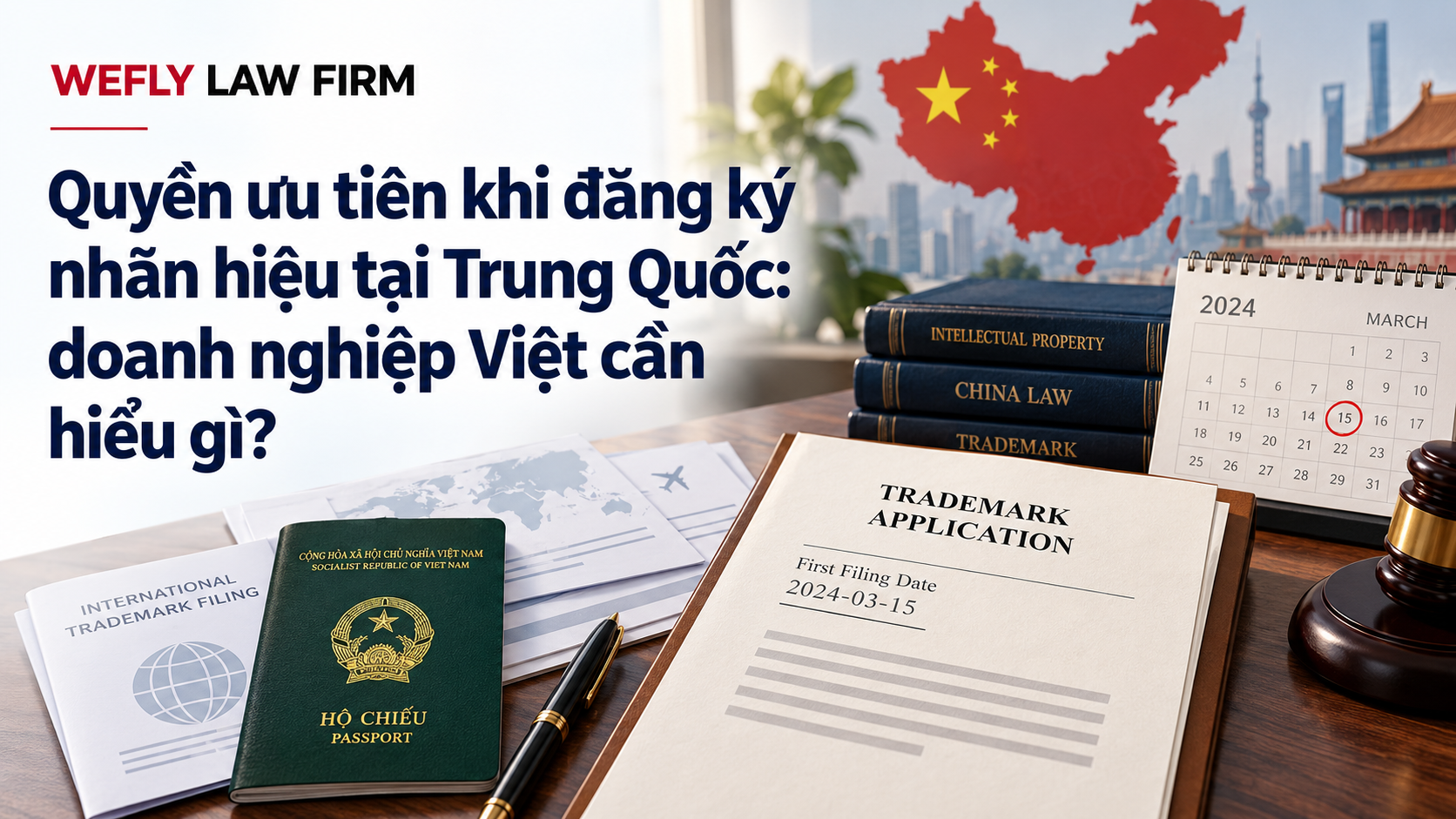 Quyền ưu tiên đăng ký nhãn hiệu tại Trung Quốc với hồ sơ nộp đơn, lịch thời hạn và tài liệu chứng minh